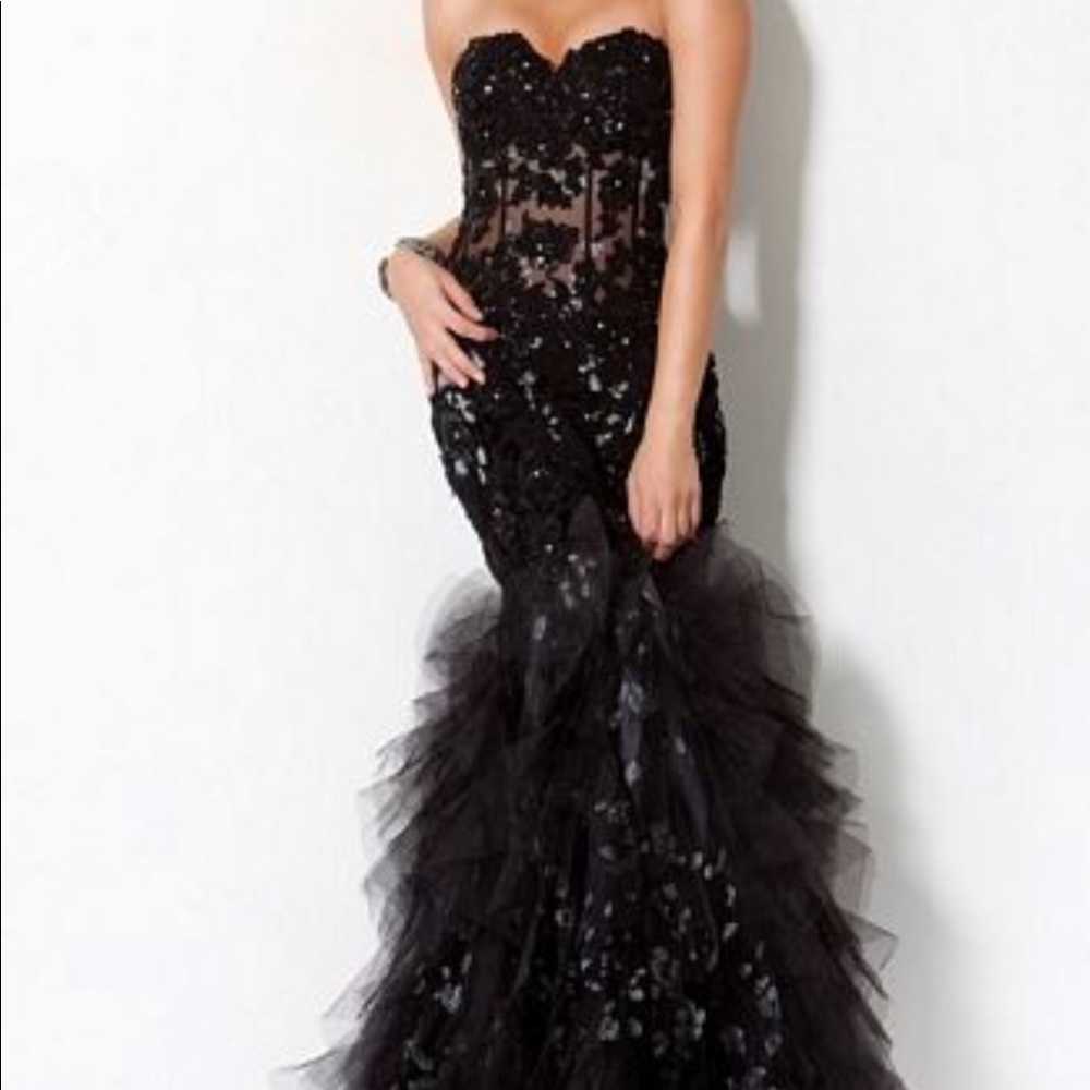 Jovani 172008 Lace Mermaid Dress with Glitter